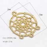 5pcs 34*29*1.5mm seven colors of the spectrum  Alloy Charm Pendant dreamcatcher Handmade Crafts H0198