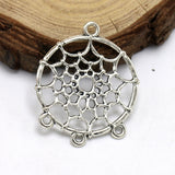 5pcs 34*29*1.5mm seven colors of the spectrum  Alloy Charm Pendant dreamcatcher Handmade Crafts H0198