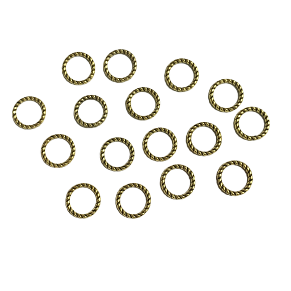 200pcs 8mm antiqued gold-toneCircle Charms For Jewelry Making DIY Jewelry Findings h0303
