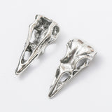 10pcs 30x13x9mm Vintage Bronze Raven Skull Pendant Gothic Bird Skull Charm DIY Necklace Jewelry Making Supply h304