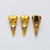 10pcs 30x13x9mm Vintage Bronze Raven Skull Pendant Gothic Bird Skull Charm DIY Necklace Jewelry Making Supply h304