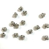 40pcs 6.5x6.6mm Tibetan silver studed drum spacer beads h0428