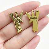 63pcs Archangel Raphael Charms Antique Gold Color Pendants for DIY Jewelry Making Charms Findings H0441