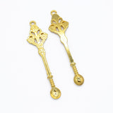 60*15MM Handmade Crafts The spoon Hollow out Alloy Charm Pendant 10pcs h0529