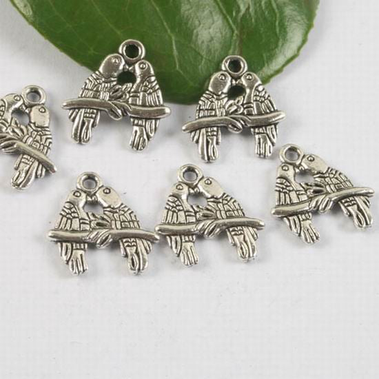 10pc 17mm Tibetan Silver Vintage Alloy Magpie Pendant and Bird Pendant h0649