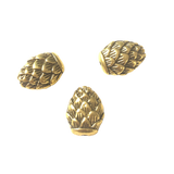 10 cuentas espaciadoras de flor de loto de dos caras en tono plateado tibetano h0713
