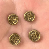 20pcs tibetan silver tone 2sided round pattern Spacer beads h0727