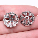 8pcs 19x19x6mm Tibetan silver flower design bead cap h0799