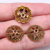 8pcs 19x19x6mm Tibetan silver flower design bead cap h0799