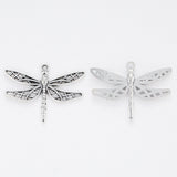 15pcs 34x25mm Alloy Charm Hollow out Dragonfly Pendant Crafts h0825