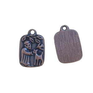 350pcs 18*12mm antiqued copper color elder branch pattern charms h0888