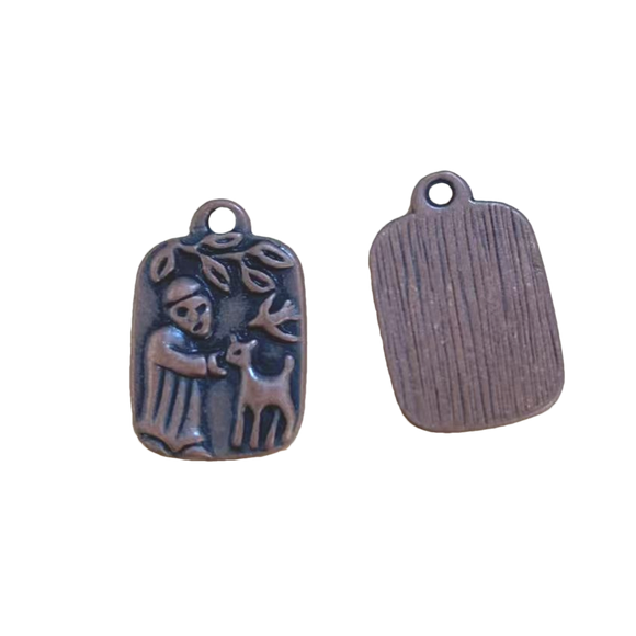 350pcs 18*12mm antiqued copper color elder branch pattern charms h0888