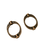 30 piezas de 19 x 15 mm. Adecuado para cuentas redondas de 12 mm, marco de cuentas ovaladas elaborado en plata tibetana h0932