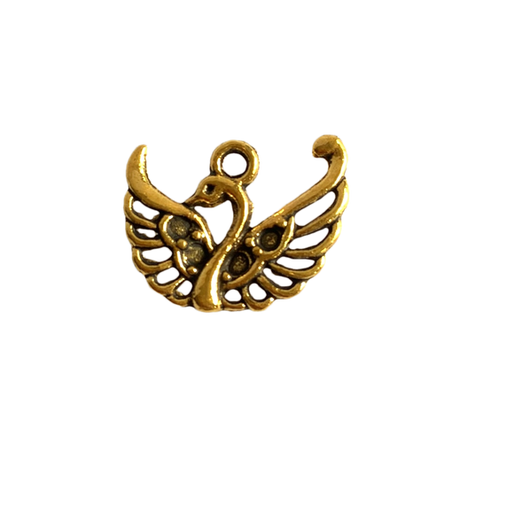 18*14mm 10pc Antique Gold Jewelry Accessory Zinc Alloy Swan Bird Animal Pendant h0954