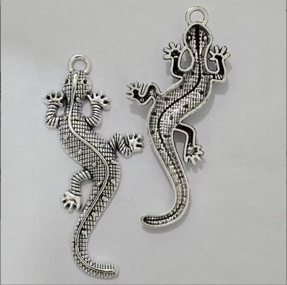 5pcs 71x30mm Alloy Charm Gecko lizard Pendant for DIY Jewelry h1152