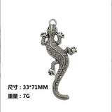 5pcs 71x30mm Alloy Charm Gecko lizard Pendant for DIY Jewelry h1152