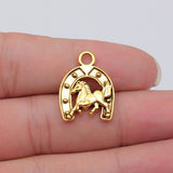 10pcs 23x18mm Charms Horse Horseshoe Pendants Making DIY Handmade Jewelry h1241