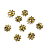 100pcs 8.5mm 4 colors dark gold-tone flower Spacer beads h1273