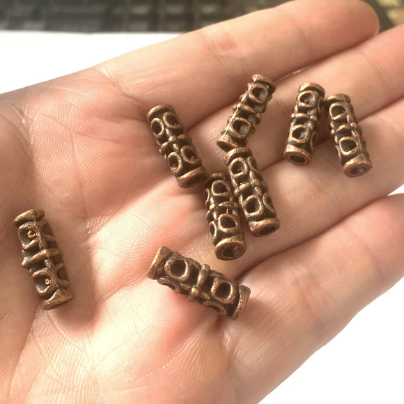 15pcs 18*6.6mm antiqued copper crafted eyeglasses spacer h1798