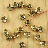 100pcs copper-tone plum flower spacer beads H1890