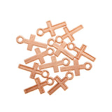 100 mini dijes de cruz de plata tibetana de 15 x 13 mm h2654