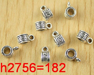 30pcs Tibetan Silver Tone Textured Bail Connector H2756 Charms for Jewelry Making h0299