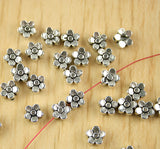 100pcs copper-tone plum flower spacer beads H1890
