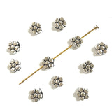 100 cuentas espaciadoras de flor de ciruelo en tono cobre H1890