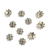 100pcs 8.5mm 4 colors dark gold-tone flower Spacer beads h1273