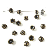 100Pcs 6×3.5mm 0.26g/pc Zinc Alloy Antique Red Copper Antique Bronze Round Spacer Beads DIY Jewelry Accessories H5246