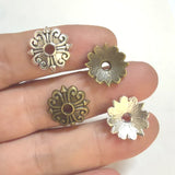 20pc 16mm 1.25g/pc Vintage Flower Bead Caps Zinc Alloy for Handmade Jewelry Bracelet Necklace Making h5315