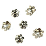 30pc 11x12mm 0.6g/pc Antique Silver Flower Bead Caps Zinc Alloy Petal End Caps for DIY Handmade Jewelry Making h5316