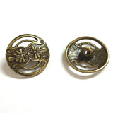 10pc 17mm Vintage Antique Bronze Hollow Floral Metal Shank Buttons, Sewing Buttons for Clothing & DIY Crafth h5322