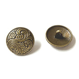 10pc 17mm Vintage Antique Bronze Hollow Floral Metal Shank Buttons, Sewing Buttons for Clothing & DIY Crafth h5322