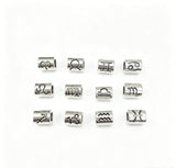 12pc  7x6x3mm 0.68g alloy antique silver 12-constellation barrel beads, large-hole beads, spacer beads, string beads, loose beads, h6000
