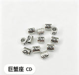 12pc  7x6x3mm 0.68g alloy antique silver 12-constellation barrel beads, large-hole beads, spacer beads, string beads, loose beads, h6000