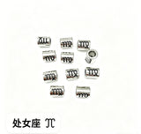12pc  7x6x3mm 0.68g alloy antique silver 12-constellation barrel beads, large-hole beads, spacer beads, string beads, loose beads, h6000