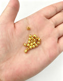 3.6mm 100-piece alloy golden small spacer beads, mini golden beads, DIY bead jewelry accessories, h6004