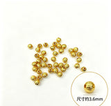 3.6mm 100-piece alloy golden small spacer beads, mini golden beads, DIY bead jewelry accessories, h6004