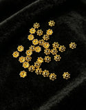 5.5mm 100-piece alloy golden sunflower spacer bead, bead holder spacer, bead accessory h6005