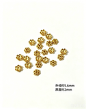 5.6mm 100-piece alloy golden hollowed-out plum blossom base spacer DIY jewelry accessory h6006