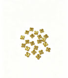 6mm 100-piece alloy golden four-petaled flower base DIY handmade bead spacer pearl base jewelry accessory h6016