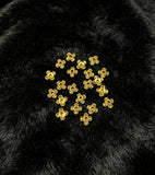 6mm 100-piece alloy golden four-petaled flower base DIY handmade bead spacer pearl base jewelry accessory h6016
