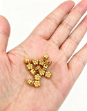 6.2x4.4mm 50-piece alloy golden plum blossom straight hole loose beads string beads spacer h6018