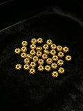 5.5x3.2mm 50-piece alloy golden pumpkin lace bead spacer bracelet, cultural play, bodhi spacer, h6019