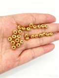 5.5x3.2mm 50-piece alloy golden pumpkin lace bead spacer bracelet, cultural play, bodhi spacer, h6019
