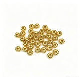 5.5x3.2mm 50-piece alloy golden pumpkin lace bead spacer bracelet, cultural play, bodhi spacer, h6019