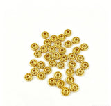 6mm 50-piece alloy golden embossed pattern safety buckle spacer, cultural jewelry bracelet golden spacer bead accessory h6020