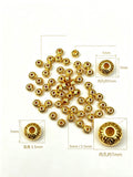 5.5mm 100-piece alloy golden spacer beads, vintage cloud pattern, small golden beads, through-hole loose beads, DIY bead stringing, h6021