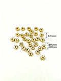 6mm 100-piece alloy gold flat spacer beads, plain surface, small gold spacer beads, handmade bead stringing, h6022